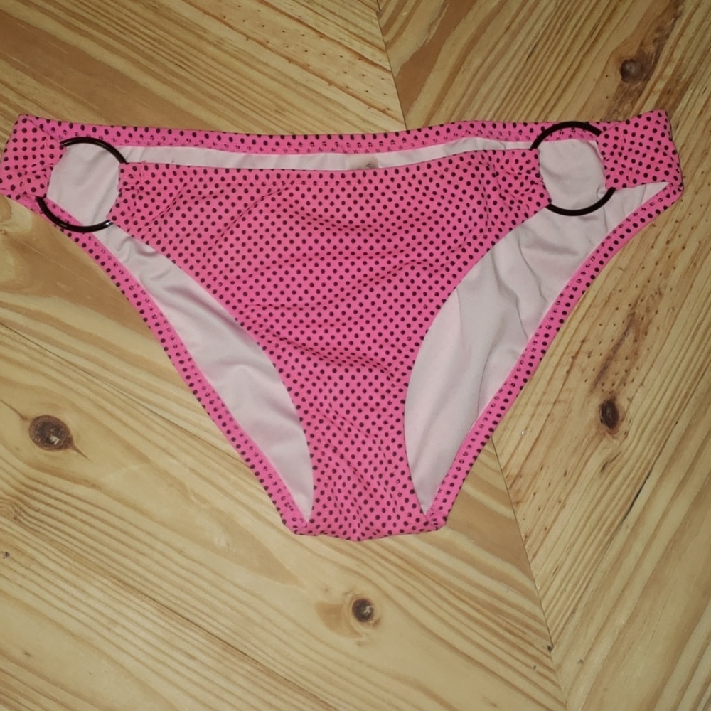 Victoria's Secret Pink and Black bikini bottoms M